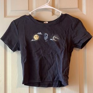 grey juniors crop tee